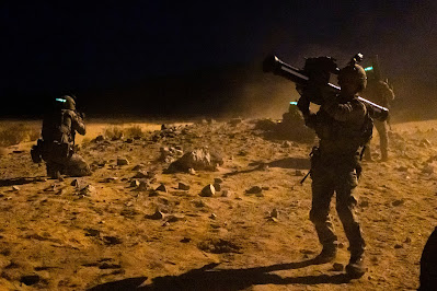 Air Defence Troop from 30 Commando Royal Marines with Starstreak at the Marine Air Ground Combat Training Centre at Twentynine Palms in California on the 15th of October 2021