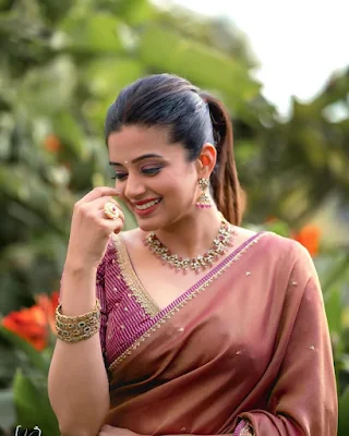 Actress Priyamani new looks in beautiful saree pics