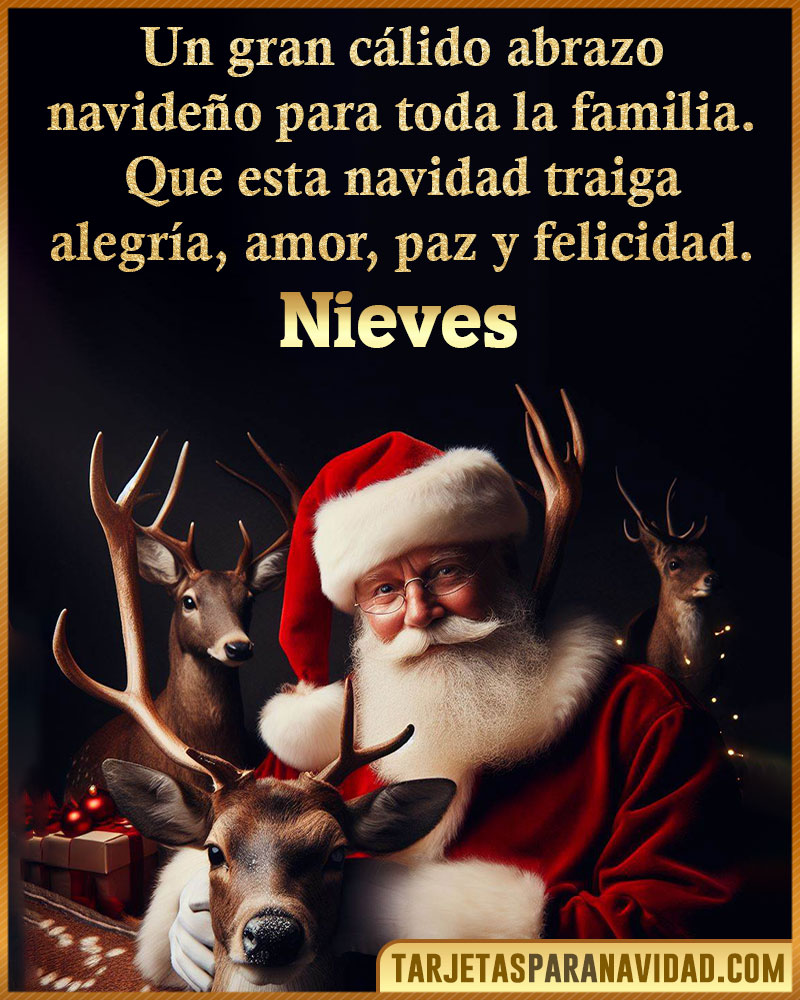 Tarjetas Navideñas personalizadas para Nieves