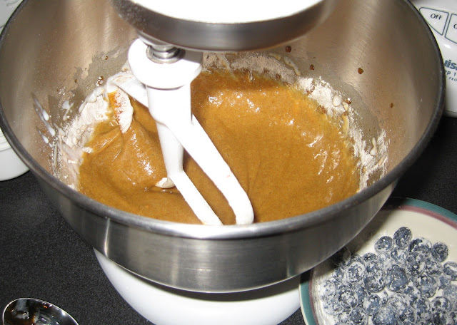 Making Blueberry Gingerbread