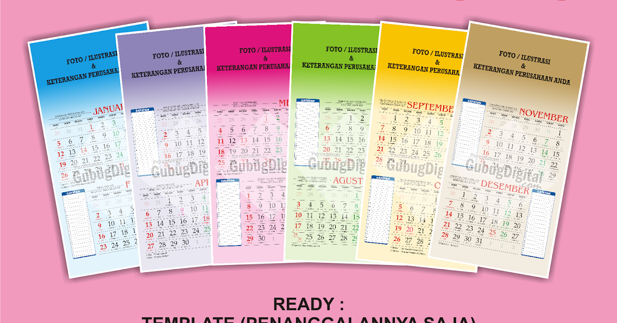  DESAIN KALENDER 2019 Desain Kalender 2019 Dua Bulanan 