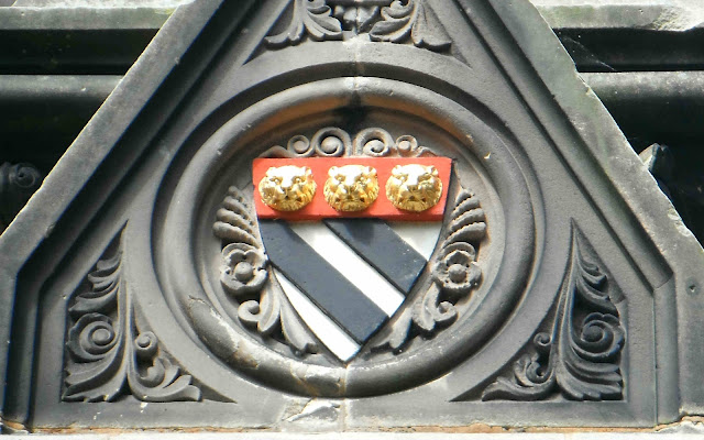 Arms of William James Clement on the Clement Monument, Shrewsbury