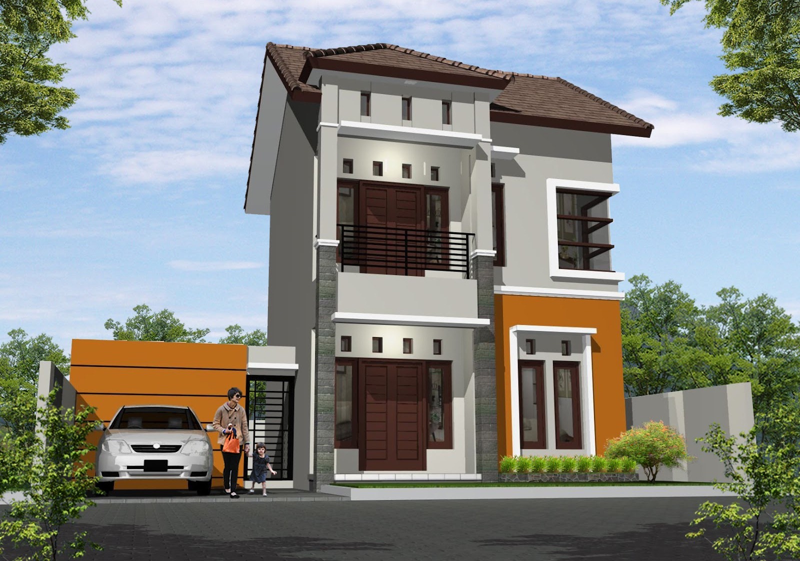 Desain Rumah Minimalis Modern 2 Lantai Type 36 Model Rumah