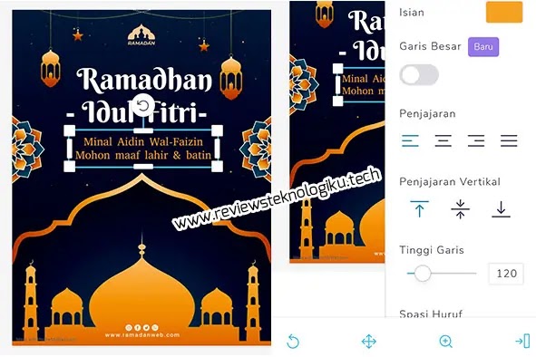 cara membuat poster ramadhan dan lebaran idul fitri 2024