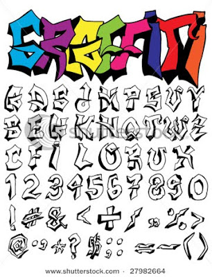 Example graffiti alphabet a-z.