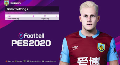 PES 2020 Faces Matěj Vydra by Rachmad ABs