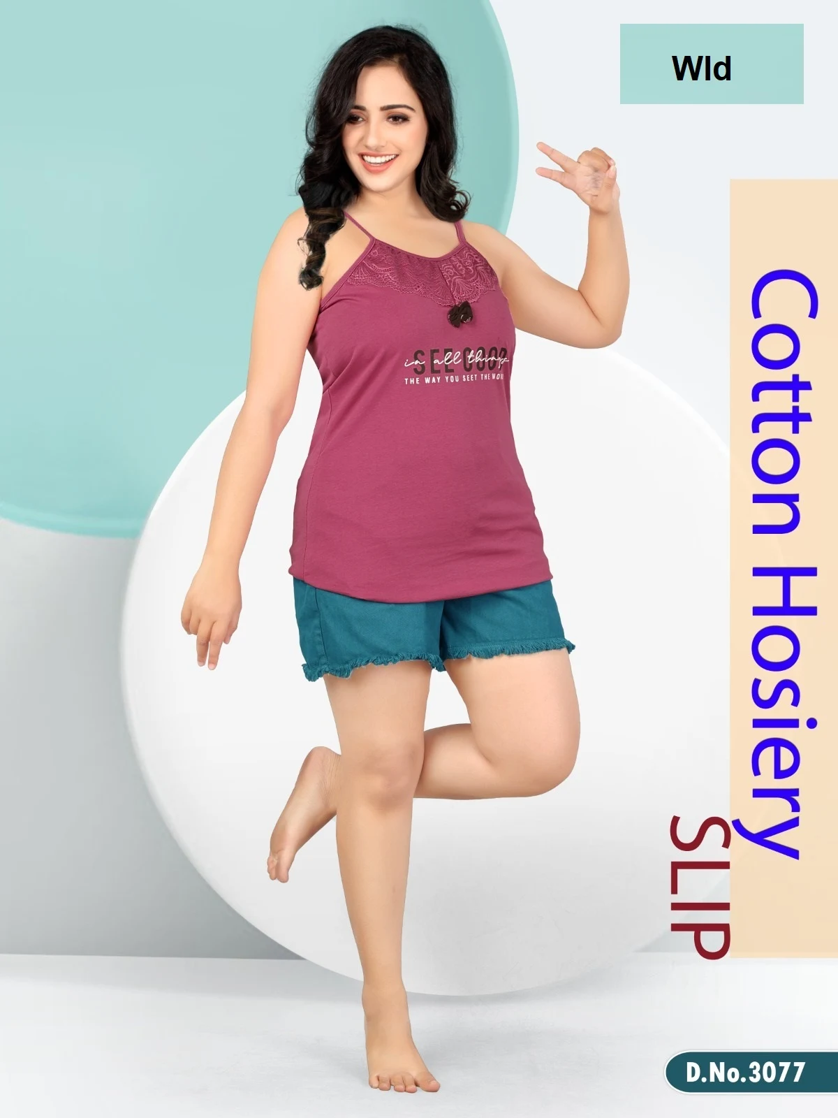Design 3077 Wld Hosiery Slip Tshirt