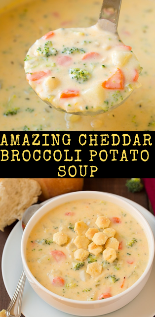 Amazing Cheddar Broccoli Potato Soup