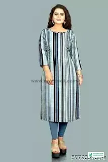 Long Kurti Designs - Girls Kurti Designs 2023 - Kurti Collection Images - Ladies Kurti Designs - stylish kurti design - NeotericIT.com - Image no 11