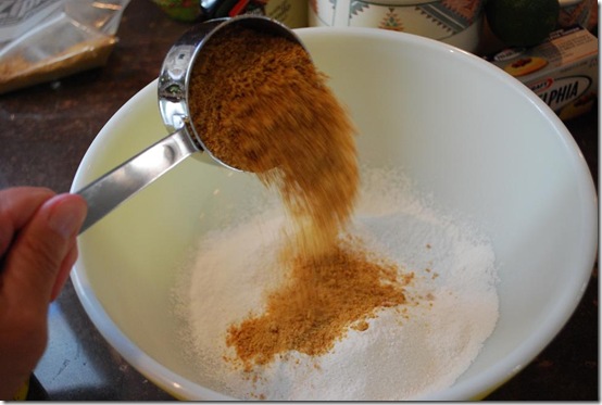 5 adding crackers to flour