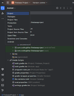 click om Android and select Project