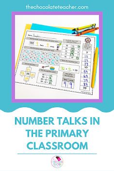 Looking for a fun way to dedicate some time to math and communication in your classroom each and every day? Introduce daily number talks to your students to get them thinking about specific math skills and communicating with their peers about how problems are solved. It's a fun and easy way to get in some critical thinking skills, collaboration, and communication into your math practice each and every day! #thechocolateteacher #dailynumbertalks #numbertalks