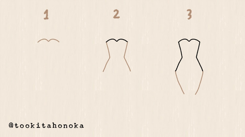 自分磨きノートやダイエットノートに 簡単な女性の体のイラストの描き方 手書き ボールペン 手帳用 遠北ほのかのイラストサイト