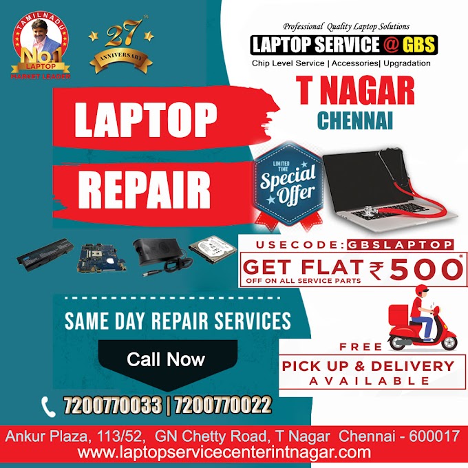 Laptop Repair offers in T Nagar Chennai