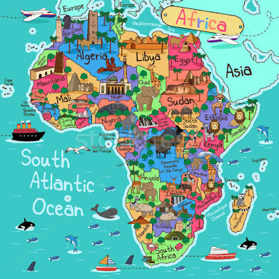 Mapa da África. Imagem: reprodução/Stockfresh