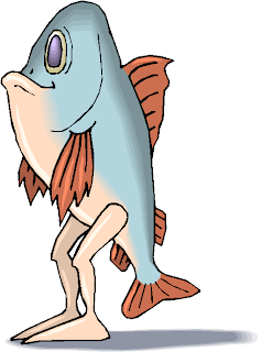 Fantasy Standing Fish Free Clipart