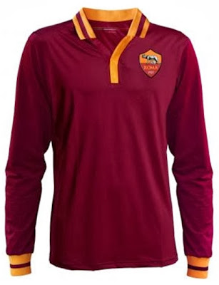 Jersey Grade Ori AS Roma Home Long Sleave 2013/2014