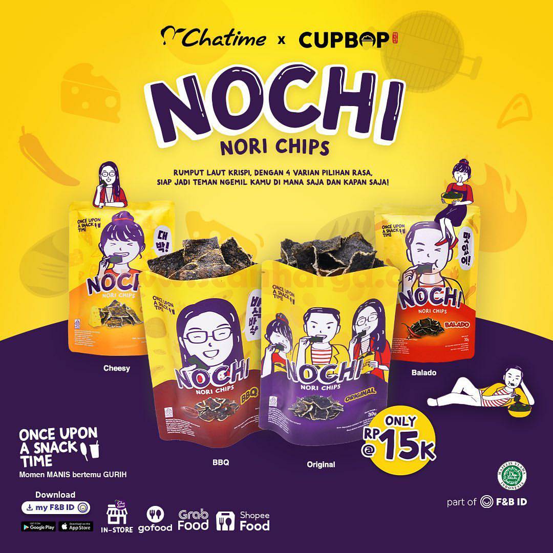 Promo Chatime X Cupbob – Harga Spesial Snack Nochi Nori Chips hanya Rp. 15RB