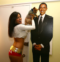 Obama Girl Shows Her Puppies To Obama