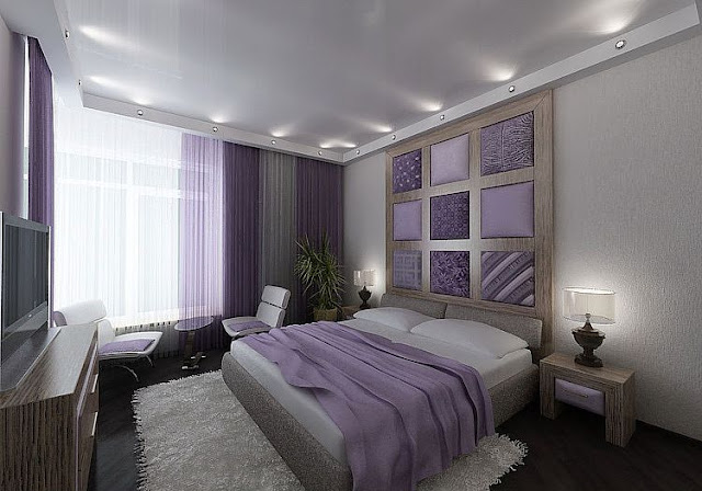 bedroom ideas purple and grey