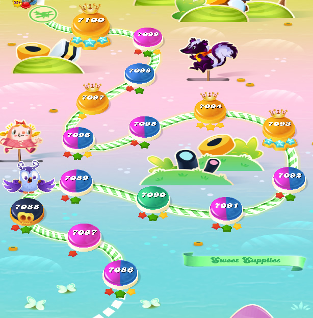 Candy Crush Saga level 7086-7100