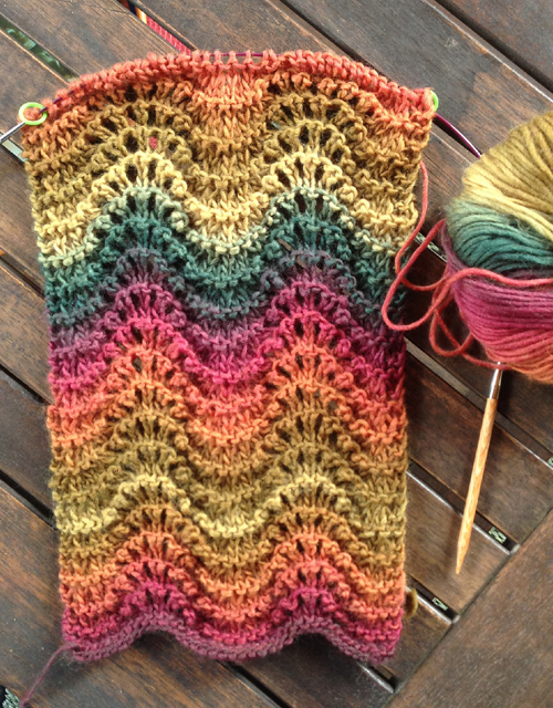  Double Waves Scarf - Free Pattern 