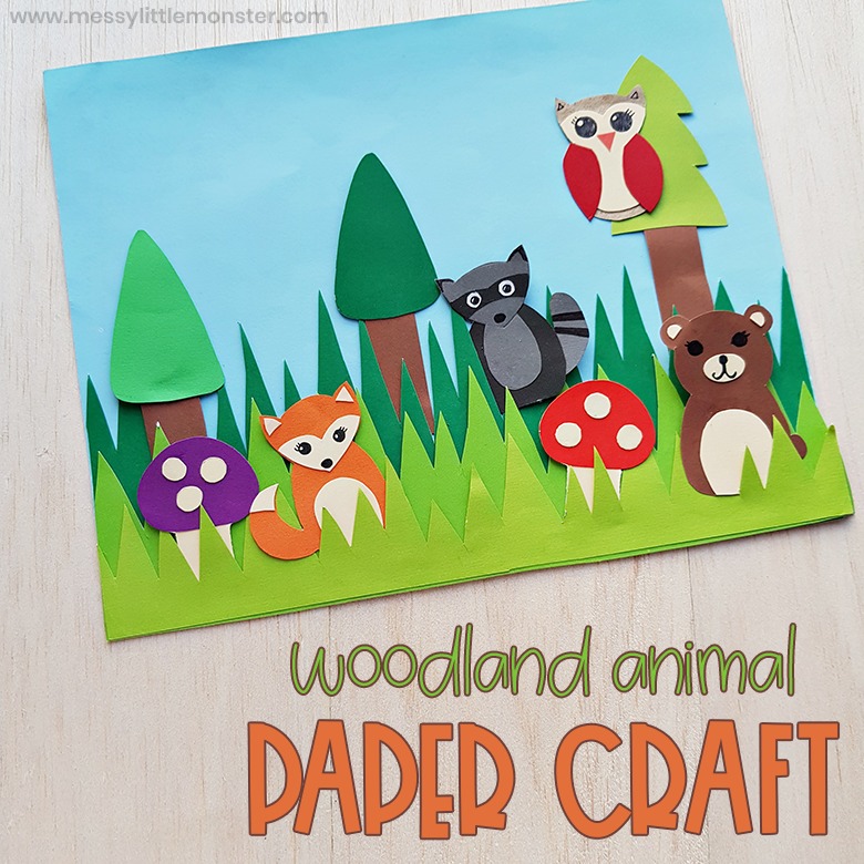 woodland animal paper craft for kids