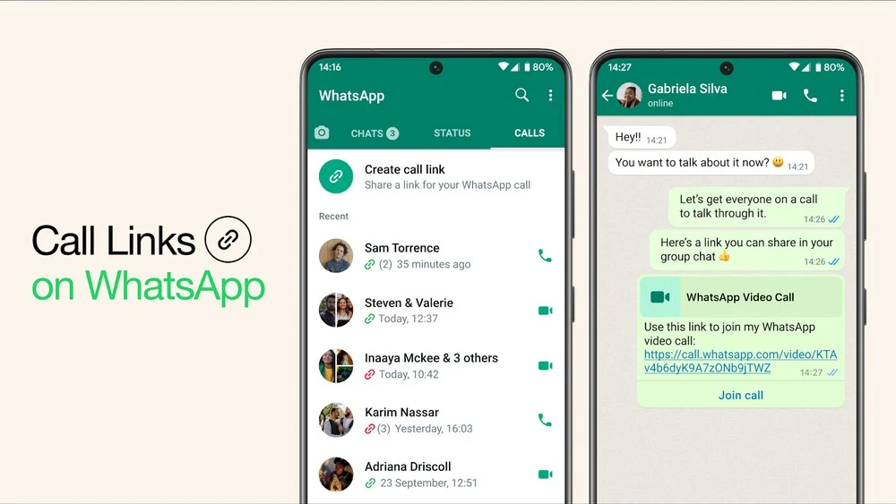 Invitare fino a 32 partecipanti ad una chiamata su WhatsApp con un link