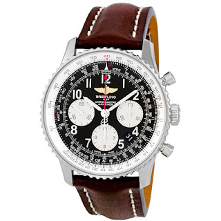 Replica Breitling Navitimer 01 Stainless Steel Leather Automatic Watch Brown Leather