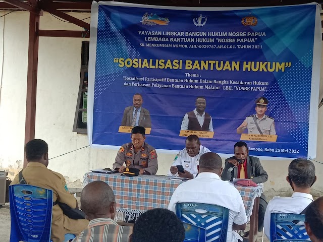 YLBH Nosbe Papua Gelar Sosialisasi Bantuan Hukum Bagi Warga Klamono Raya