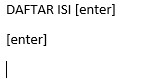 judul daftar isi