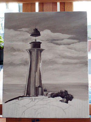 lighthouse oil painting