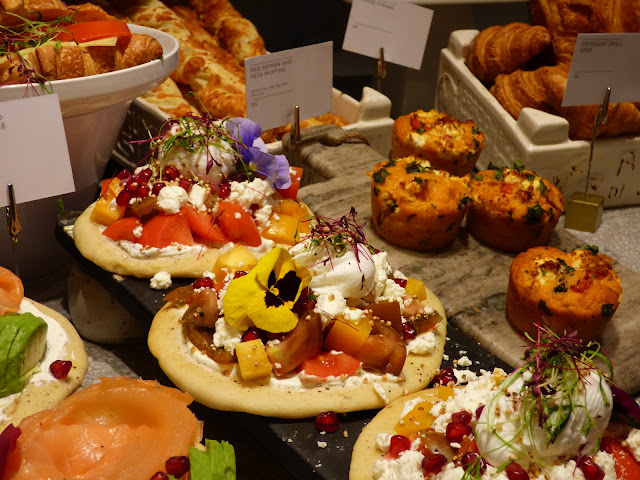 Salads at Elan Cafe, Park Lane, London