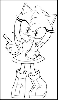 Amy Rose – Sonic Coloring Pages