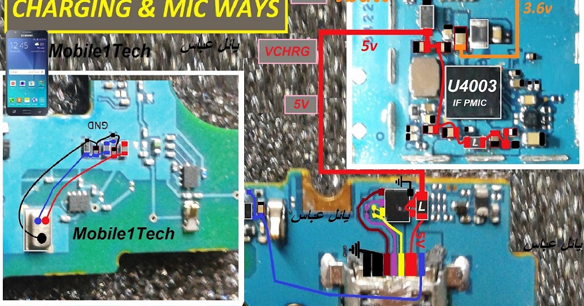 SAMSUNG SM-J510F CHARGING&MIC WAYS