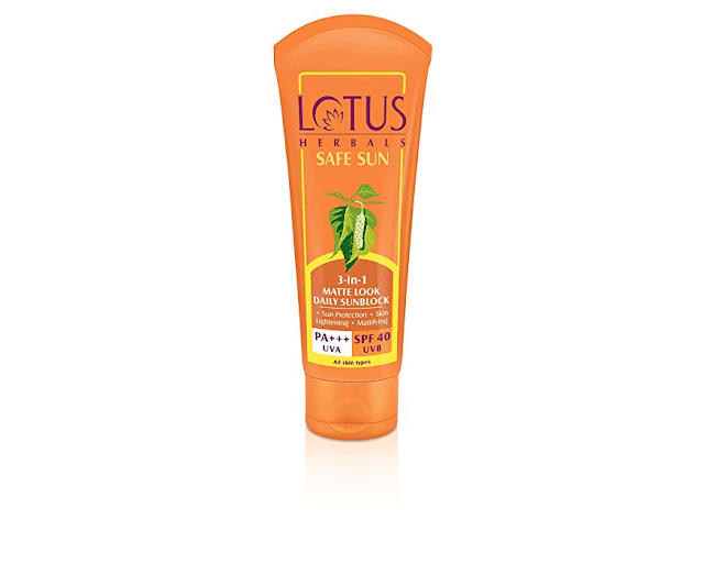 Lotus Safe Sun 3-In-1 Matte Look Daily Sunblock SPF 40