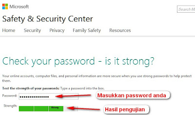 Cara mengukur kekuatan password