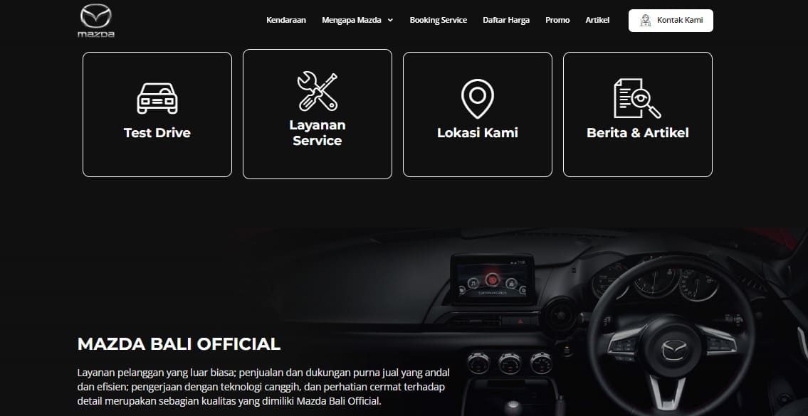 Website Mazda Bali