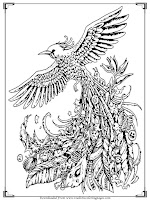 bird printable stress relief coloring pages