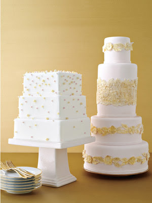 Blush and Gold Wedding Cakes