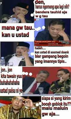 11 Meme 'Abu Janda' yang Babak Belur Abis Dihajar Ustad Felix Siauw di Acara ILC