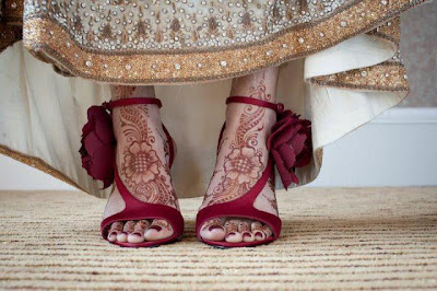 12. Valentineâ€™s Day Feet Mehndi Designs