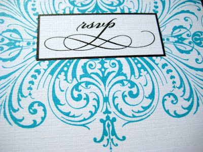 Sneak peak Sarah Jason's turquoise wedding invitations