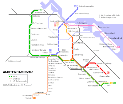 Map of Amsterdam Metro Pictures