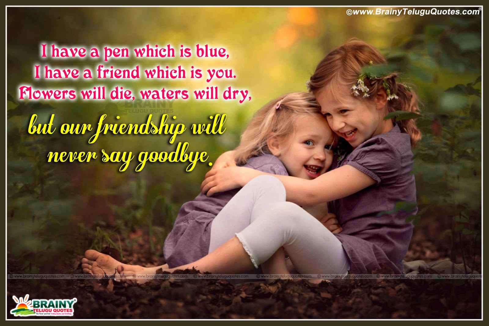 Inspirqational Good Friendship  Quotations  in English  with 