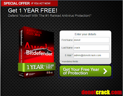 Free 1 year Bitdefender Antivirus Plus 2013