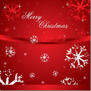 Merry Christmas wishes lettering wallpaper with white and red snowflakes background wallpaper