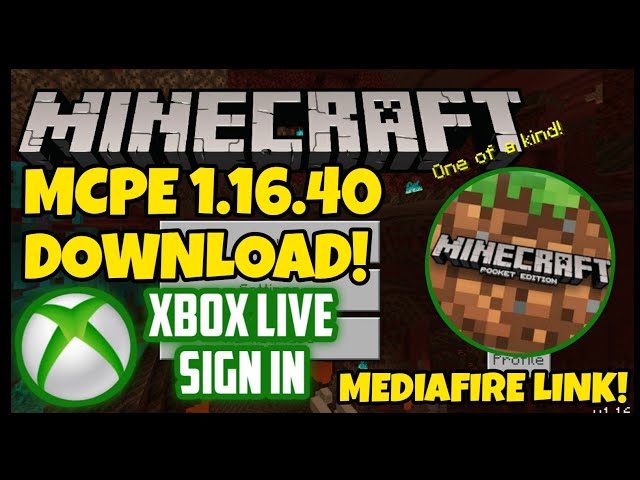 Free Minecraft Pe 1 16 40 Apk Mediafire Download Link Full Unlocked Version