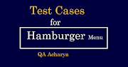 Test Cases For Hamburger Menu 