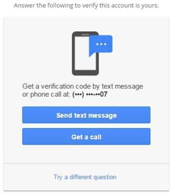 google sms verification